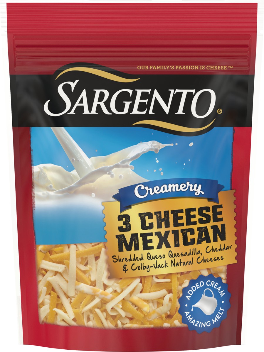 slide 6 of 10, Sargento Creamery Shredded Three Cheese Mexican Natural Cheese, 6 oz