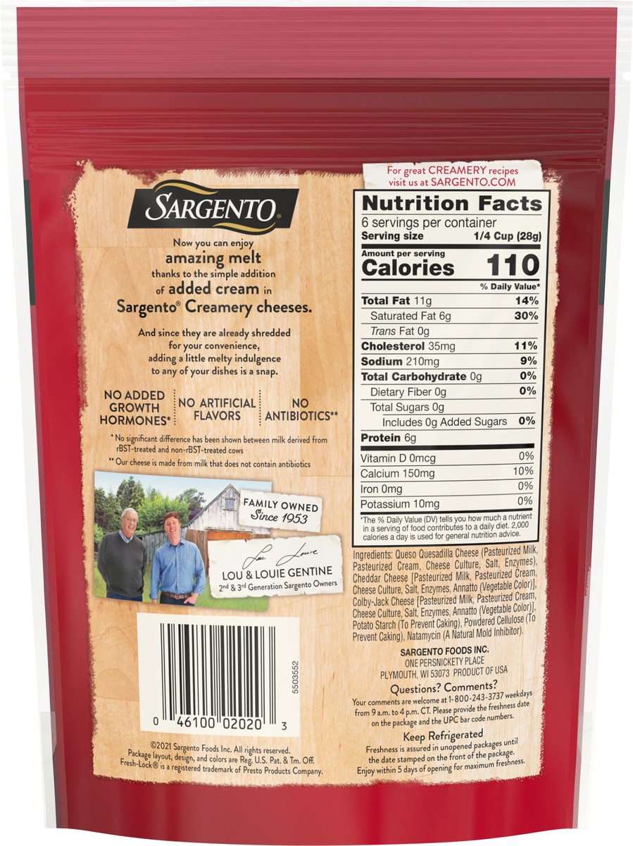 slide 7 of 10, Sargento Creamery Shredded Three Cheese Mexican Natural Cheese, 6 oz