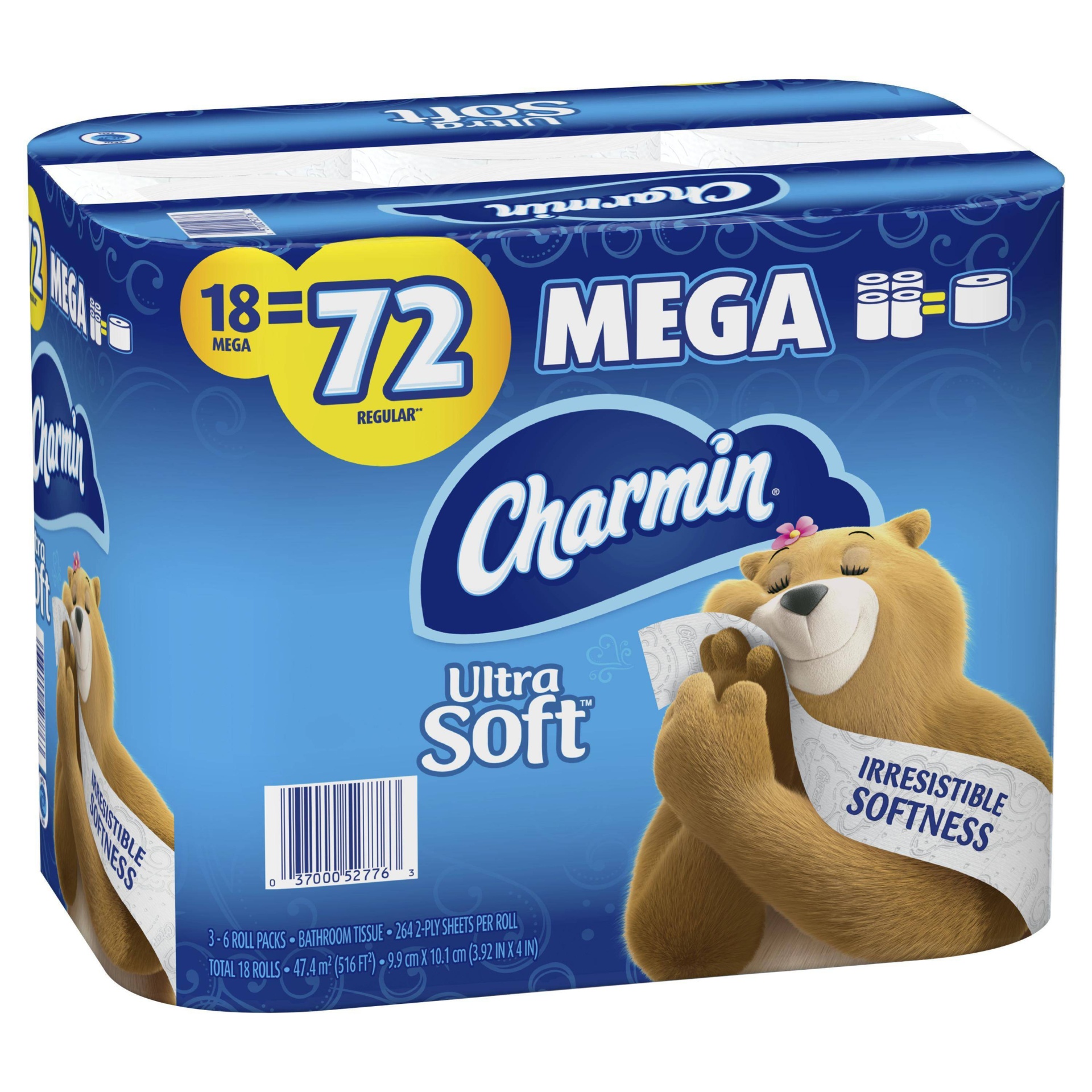 slide 1 of 5, Charmin Ultra Soft Toilet Paper, 18 ct