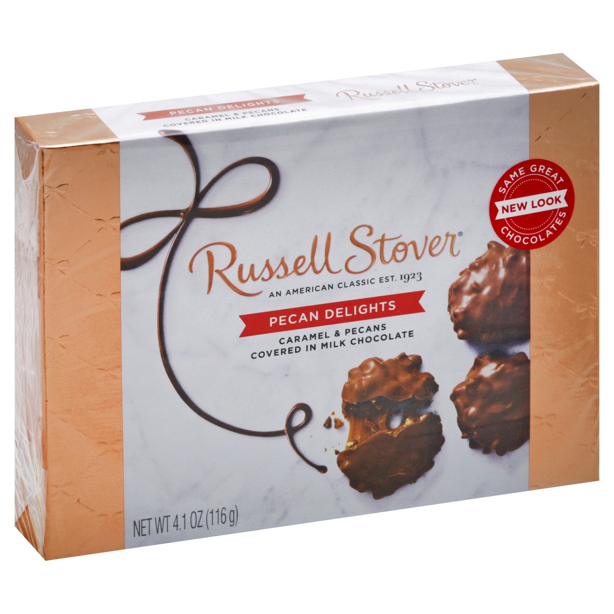 slide 7 of 7, Russell Stover Pecan Delights Covered In Milk Chocolate, 4.1 oz
