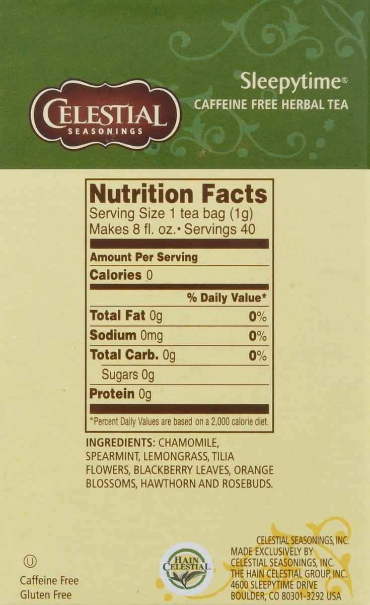 slide 4 of 7, Celestial Seasonings Sleepytime Caffeine Free Herbal Tea 40 Tea Bags, 40 ct