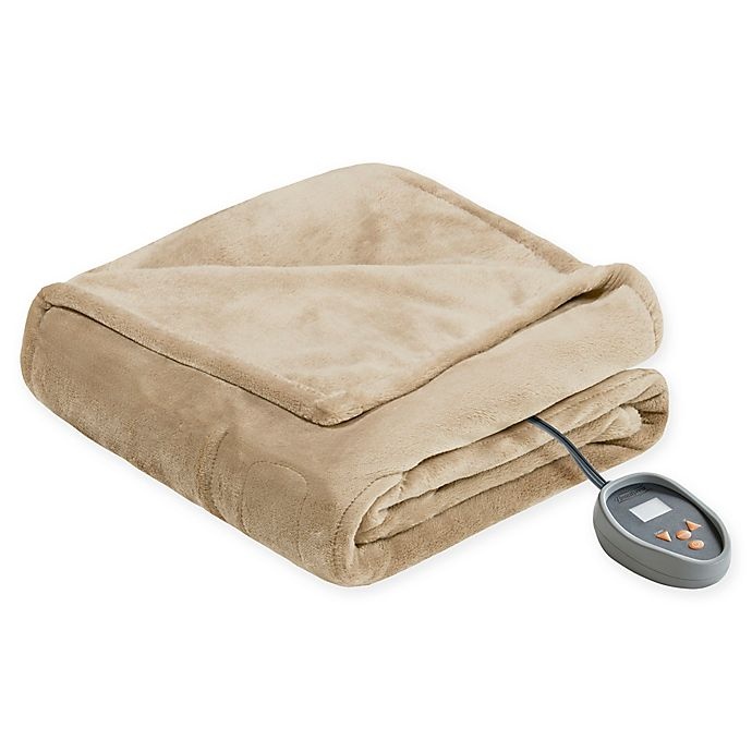 slide 1 of 4, Beautyrest Microlight-to-Berber Reversible King Heated Blanket - Vanilla, 1 ct