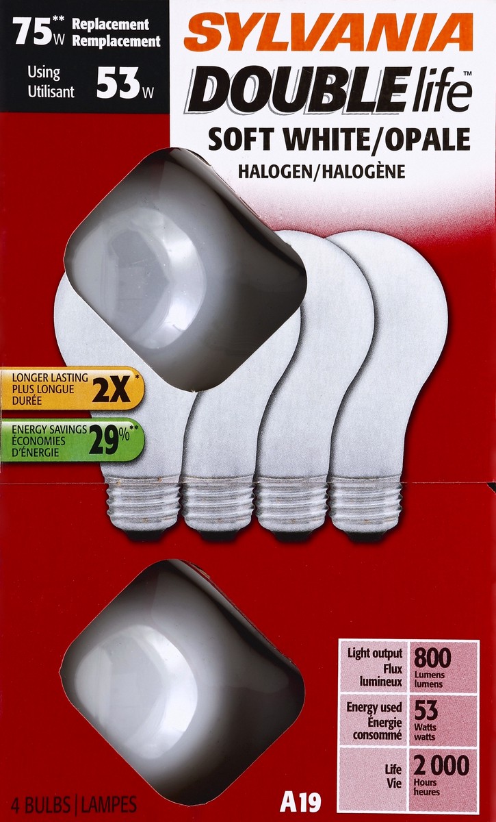 slide 4 of 4, Sylvania Light Bulbs 4 ea, 4 ct