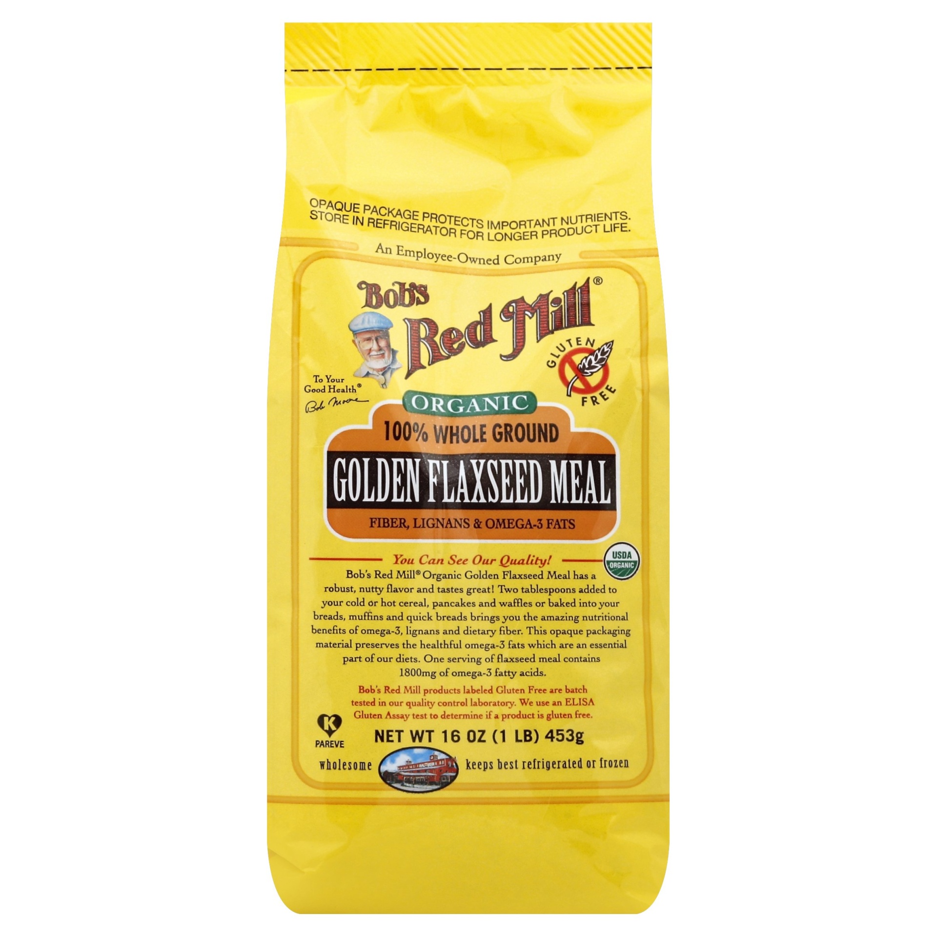 slide 1 of 4, Bob's Red Mill Organic Golden Flaxseed Meal, 16 oz