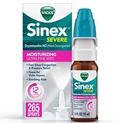 Sinex Vicks Severe Moisturizing Nasal Spray Ultra Fine Mist - 0.5 fl oz