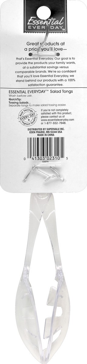 slide 5 of 6, Essential Everyday Deluxe Salad Tongs, 1 ct