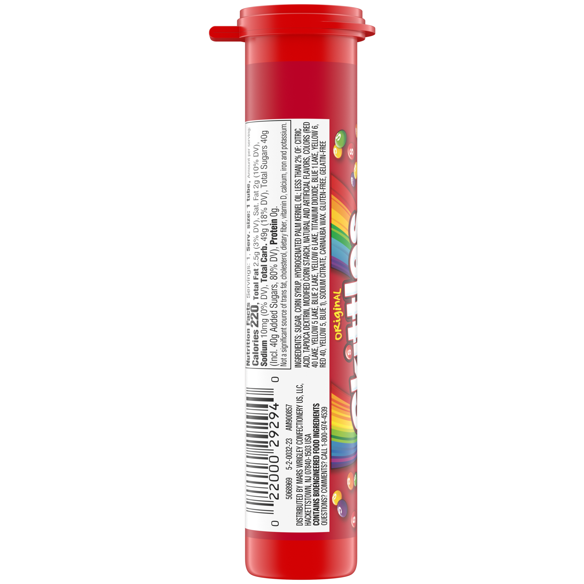 slide 2 of 5, Skittles Original Littles Gummy Candy, Share Size, 2.2 oz Mega Tube, 1.9 oz