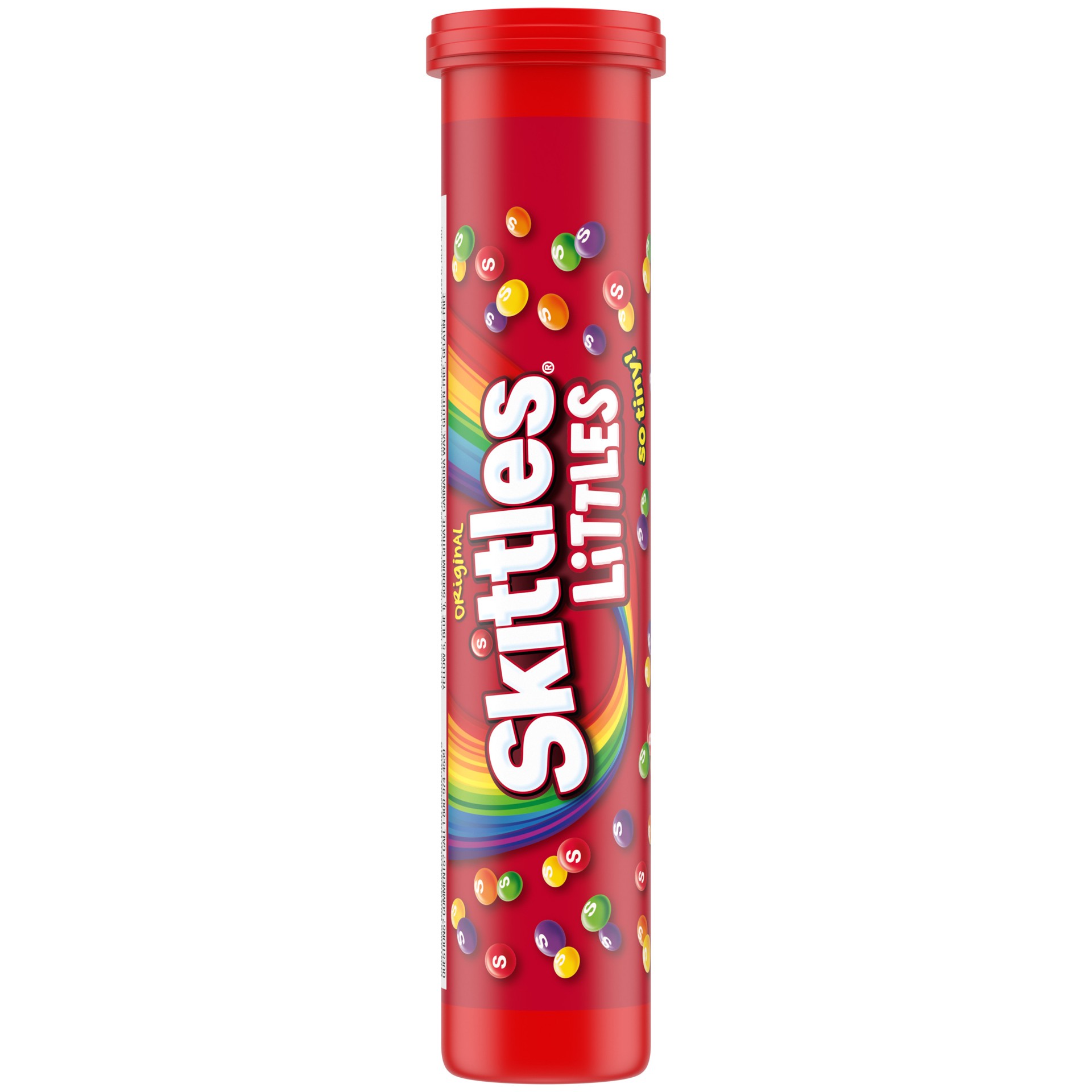 slide 1 of 5, Skittles Original Littles Gummy Candy, Share Size, 2.2 oz Mega Tube, 1.9 oz