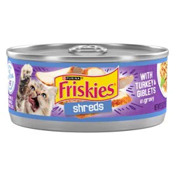 Purina Friskies Gravy Wet Cat Food, Shreds With Turkey & Giblets in Gravy