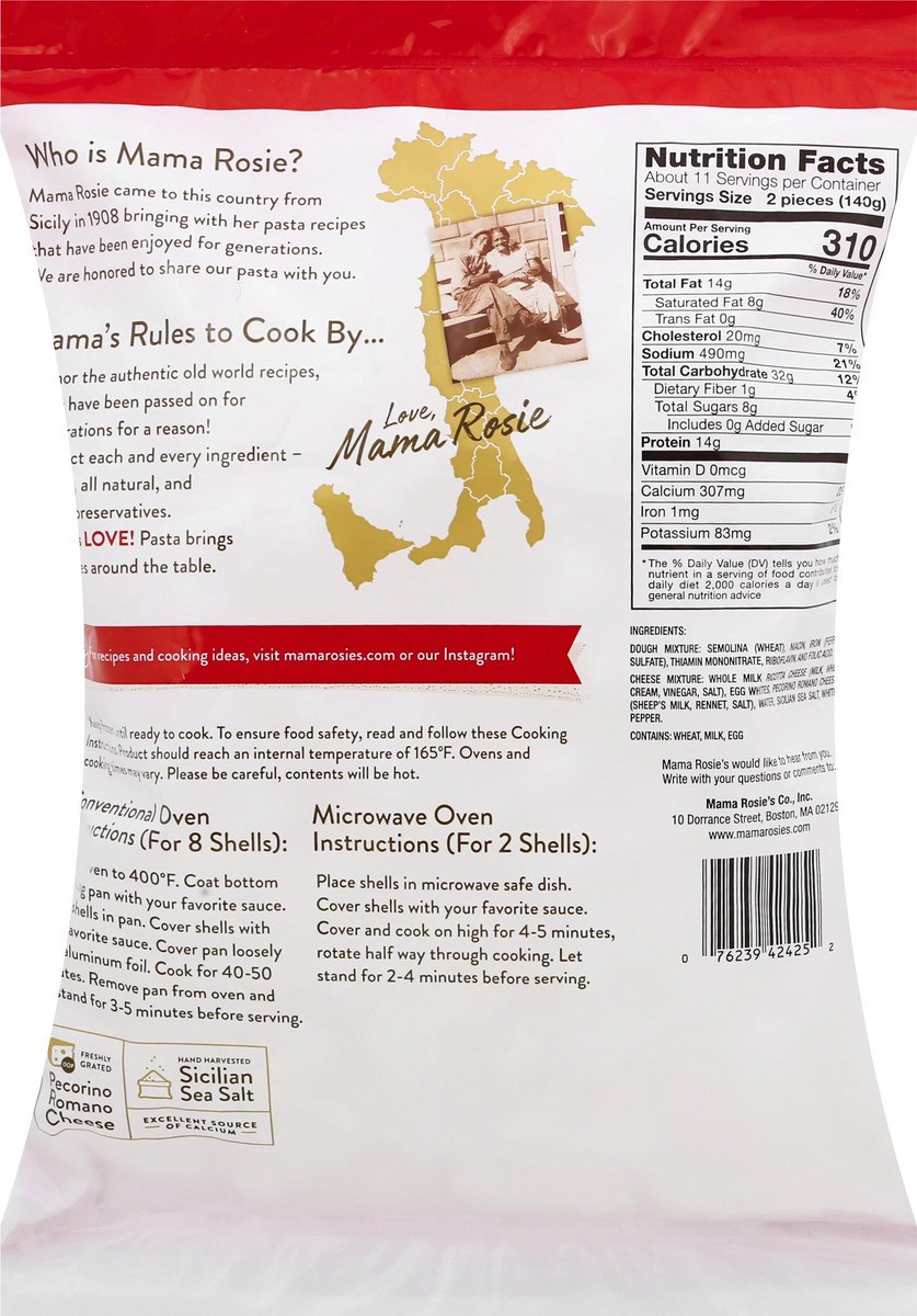 slide 4 of 13, Mama Rosie's Family Size Ricotta Cheese Stuffed Shells 56 oz, 56 oz