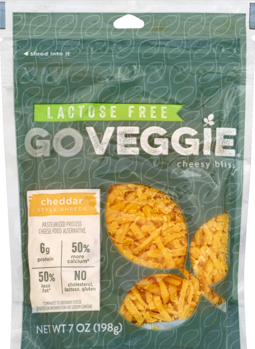 slide 1 of 4, GO VEGGIE Cheddar Style Veggie Shreds, 7 oz