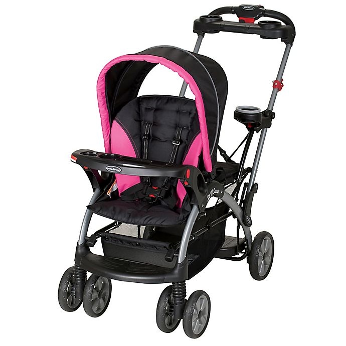slide 1 of 5, Baby Trend Sit N' Stand Ultra Stroller - Bubble Gum Pink, 1 ct