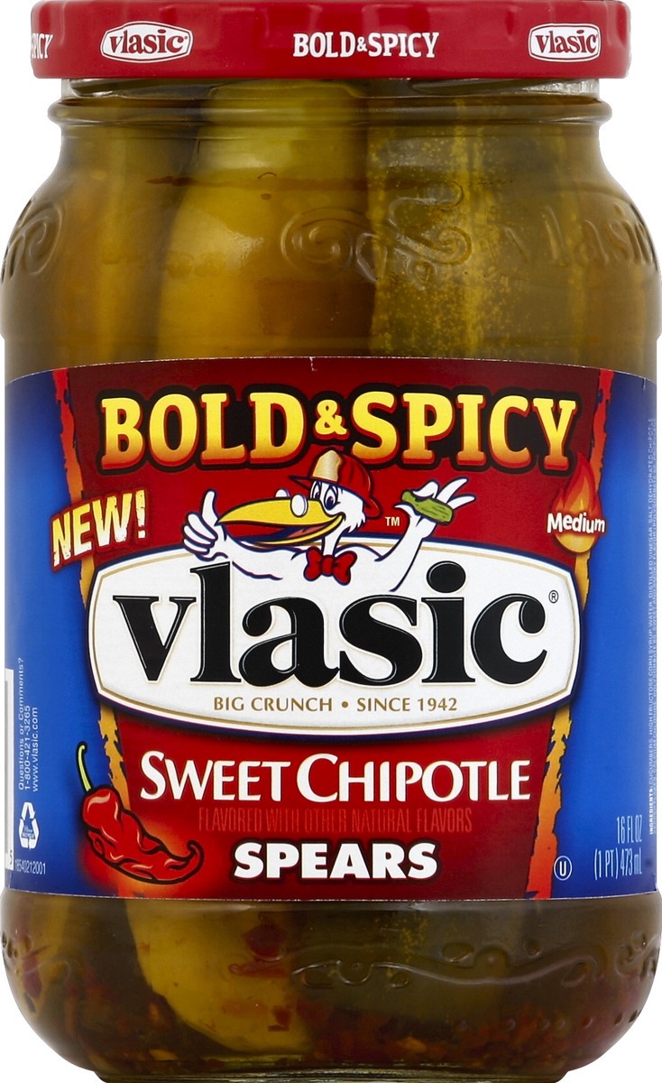 slide 2 of 2, Vlasic Chipotle Pickle Spears, 16 oz