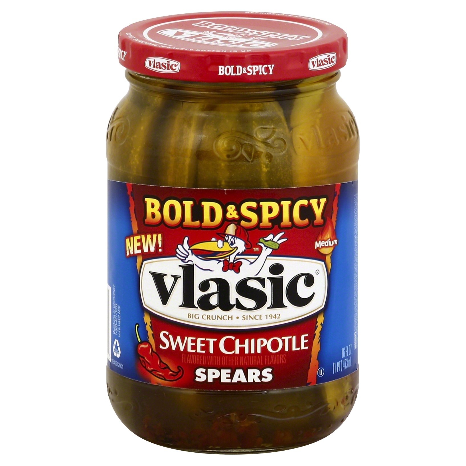 slide 1 of 2, Vlasic Chipotle Pickle Spears, 16 oz