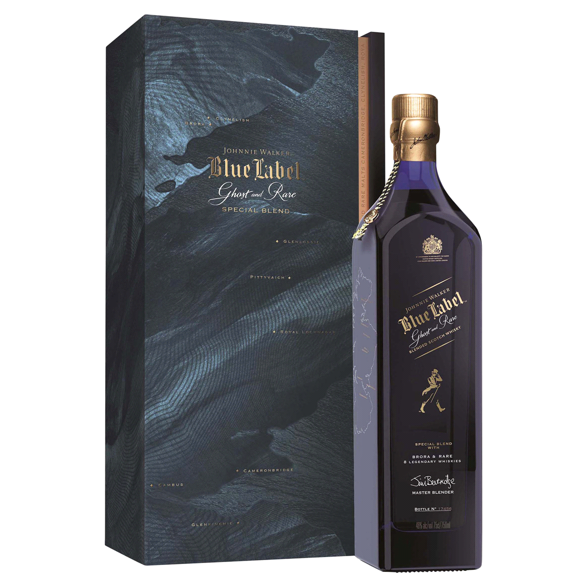 slide 1 of 3, Johnnie Walker Blue Label Ghost and Rare Port Ellen Special Edition Blended Scotch Whisky, 750 ml