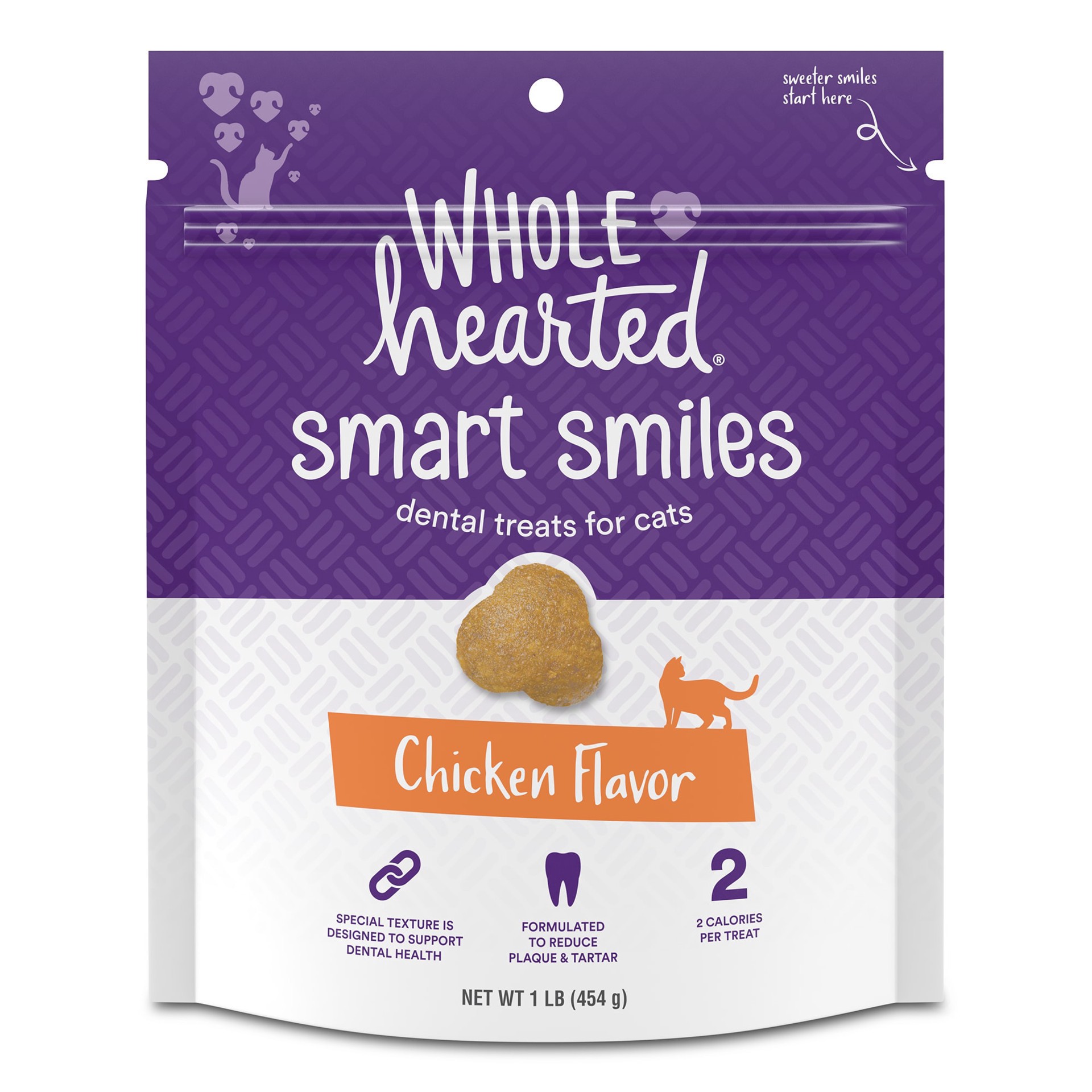 slide 1 of 1, WholeHearted Chicken Flavor Cat Dental Treats, 16 oz., 16 oz