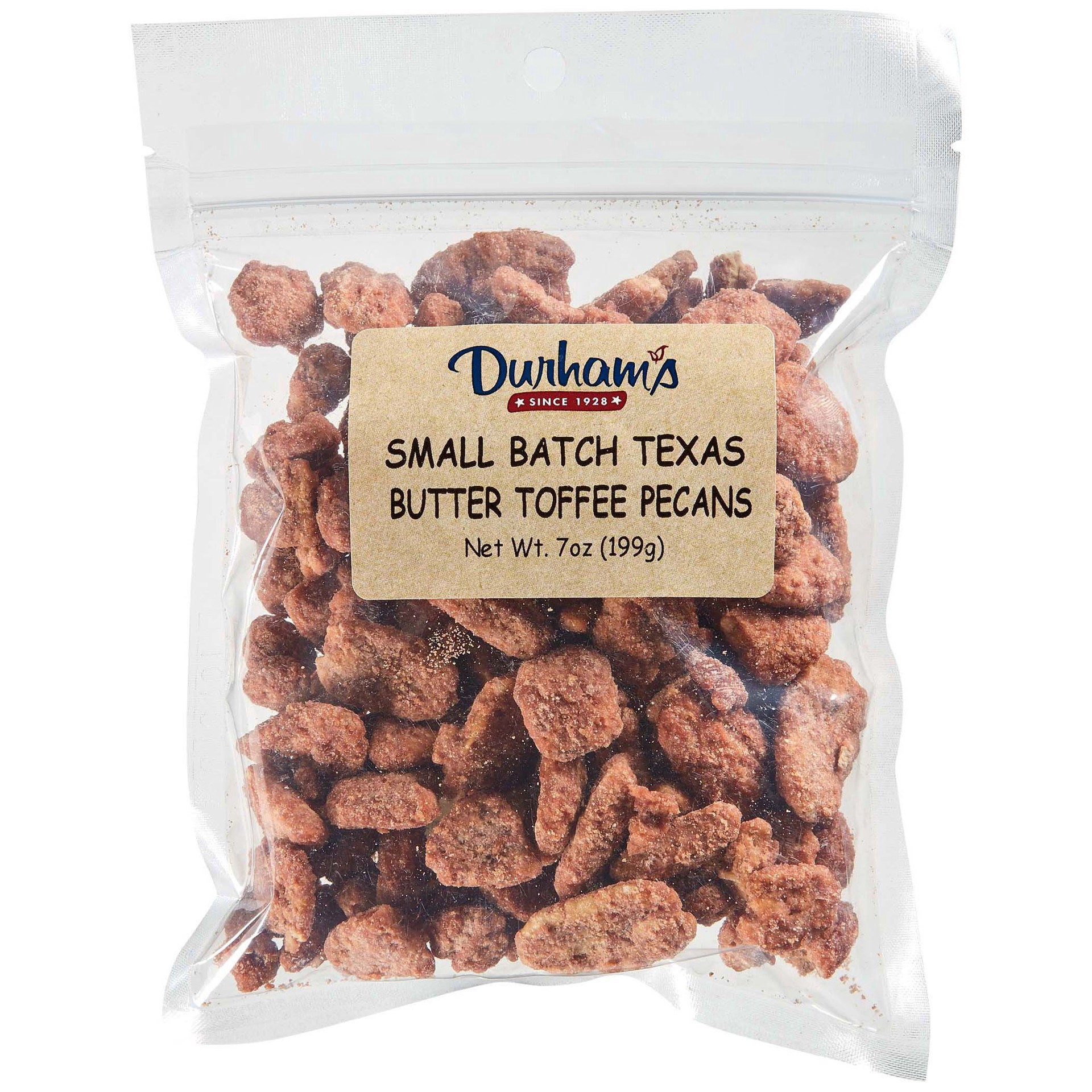 slide 1 of 1, Durham-Ellis Small Batch Texas Butter Toffee Pecans, 7 oz