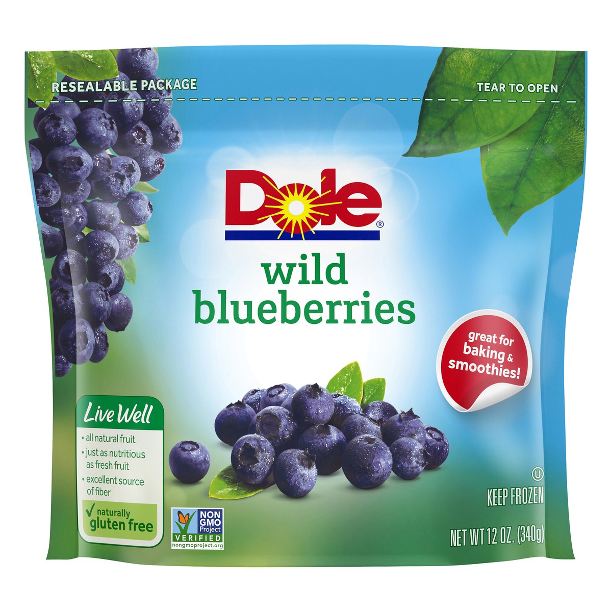 slide 12 of 14, Dole Wild Blueberries 12 oz. Pouch, 12 oz