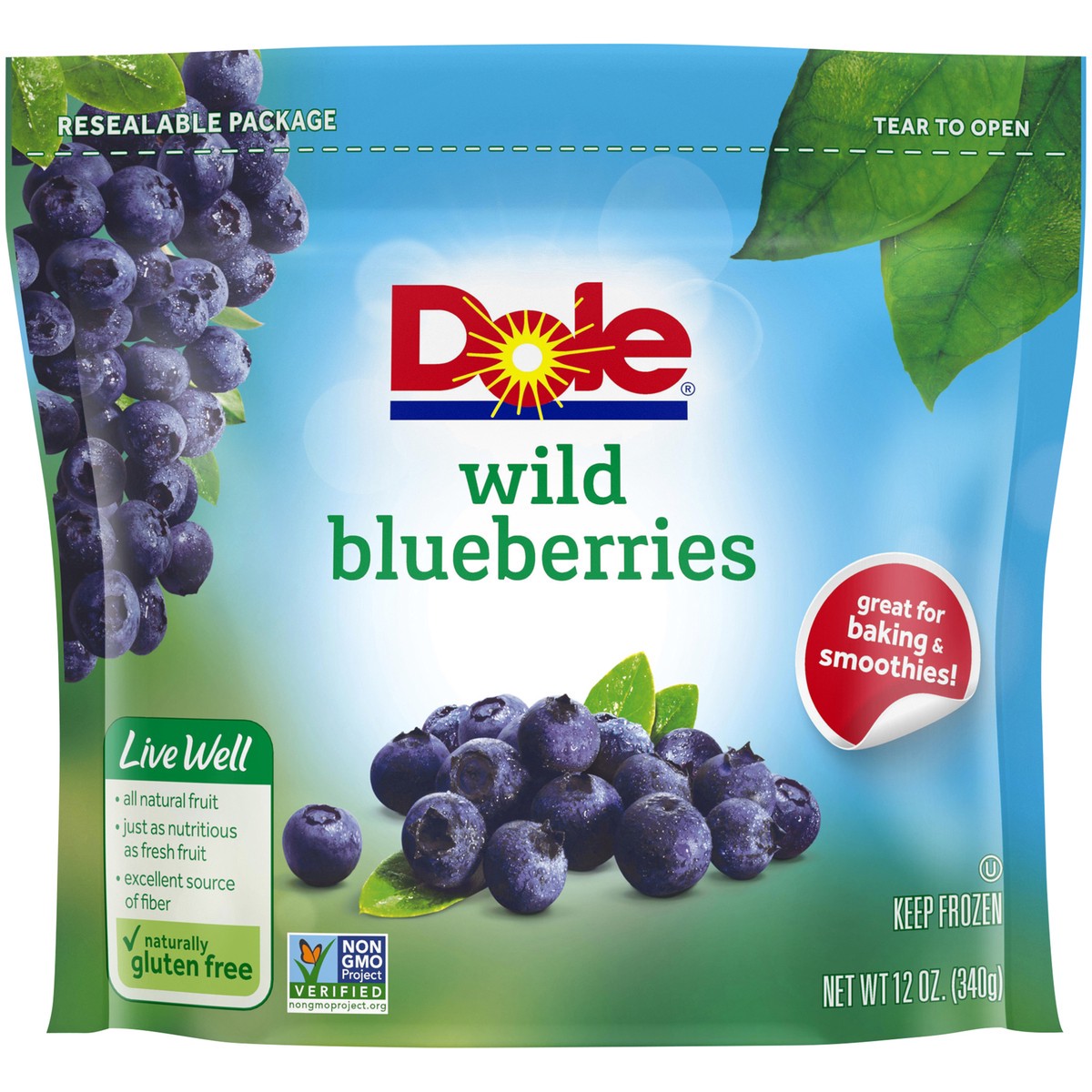 slide 14 of 14, Dole Wild Blueberries 12 oz. Pouch, 12 oz