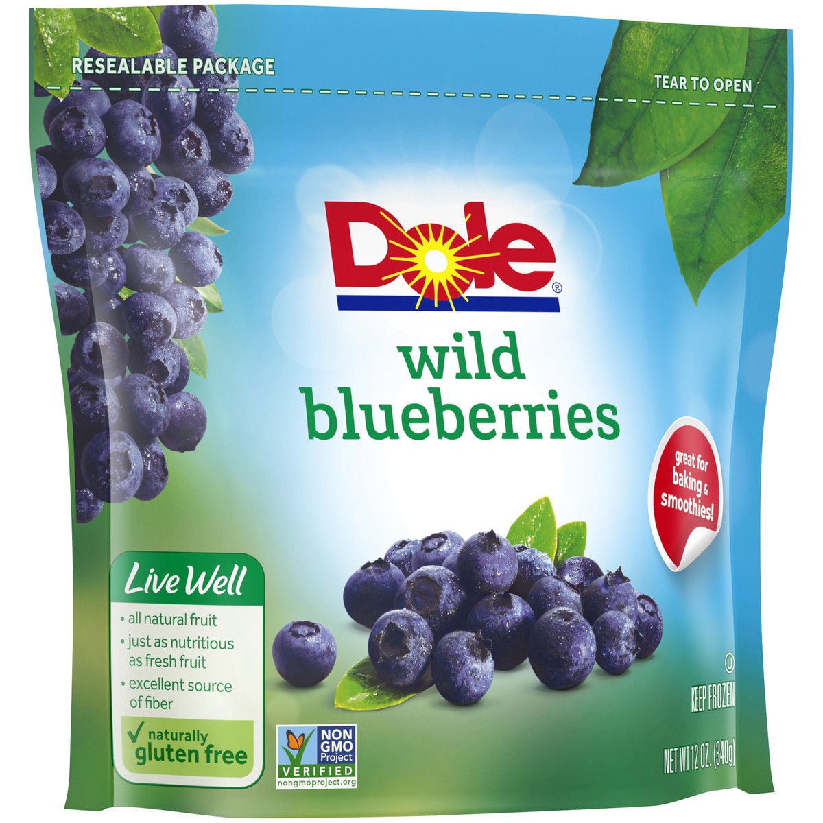 slide 5 of 14, Dole Wild Blueberries 12 oz. Pouch, 12 oz