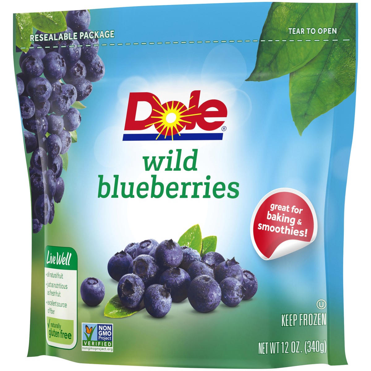 slide 10 of 14, Dole Wild Blueberries 12 oz. Pouch, 12 oz