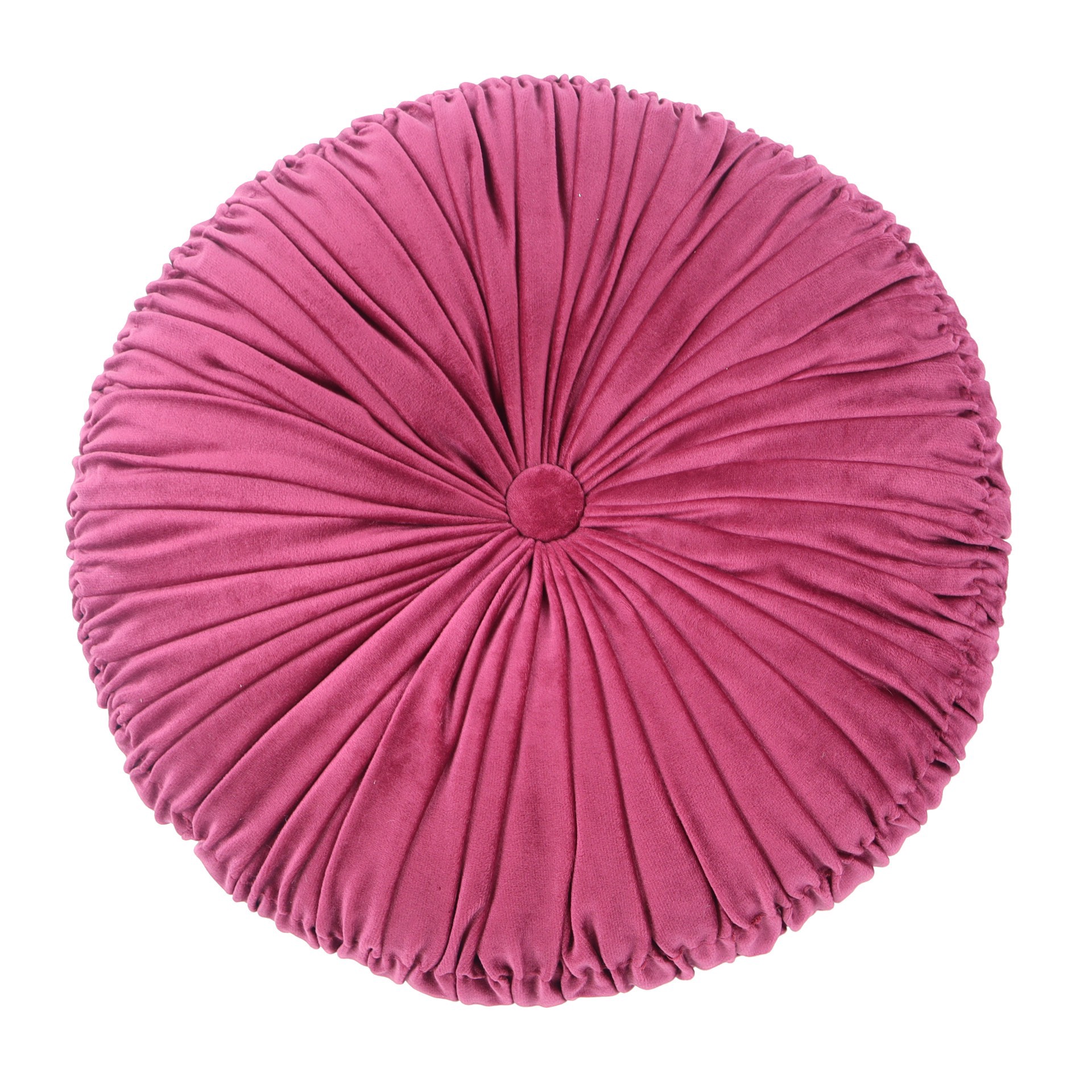 slide 2 of 3, 15" Pink Pleated Round Accent Pillow By Ashland, 15 in
