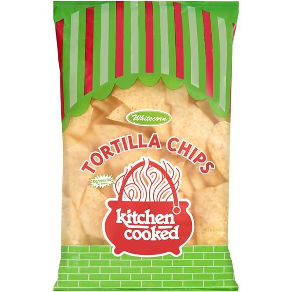 slide 1 of 1, Kitchen Cooked Whitecorn Tortilla Chips, 14 oz