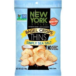 New York Style Bagel Crisps Thins Simply Sea Salt