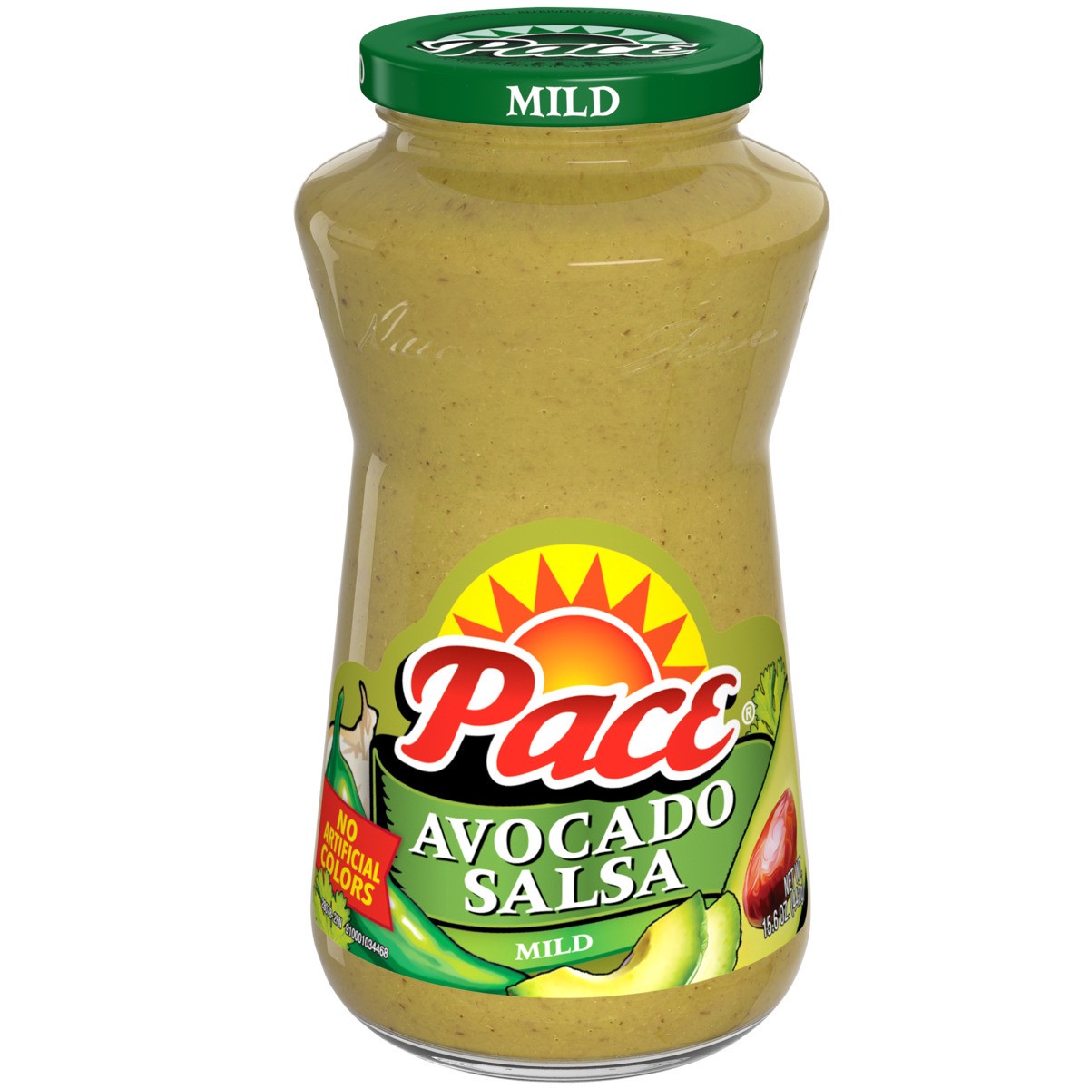 slide 1 of 5, Pace Mild Avocado Salsa, 15.6 oz Jar, 16 oz