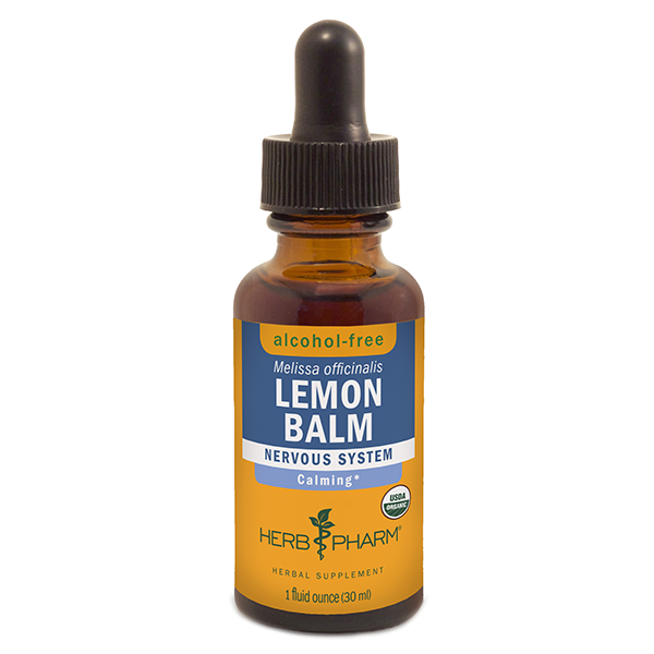 slide 1 of 1, Herb Pharm Lemon Balm Alcohol-Free Organic Herbal Supplement, 1 oz
