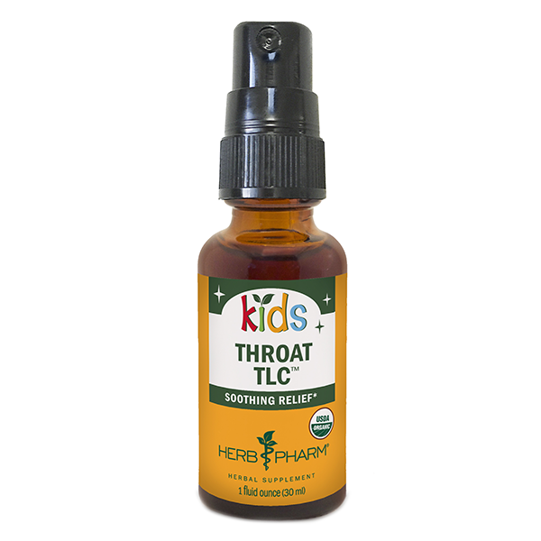 slide 1 of 1, Herb Pharm Kids Throat Tlc Alcohol-Free Spray Organic Herbal Supplement, 1 oz