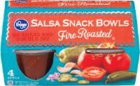 slide 1 of 1, Kroger Salsa Snack Bowls - Fire Roasted, 4 ct; 4 oz
