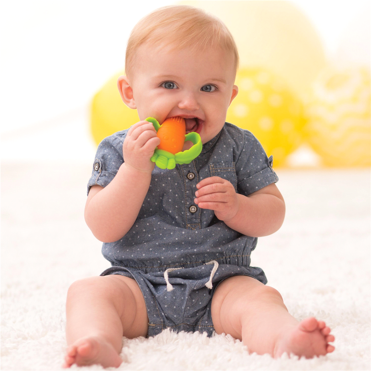 slide 5 of 5, Infantino Good Bites Textured Carrot Teether, 1 ct