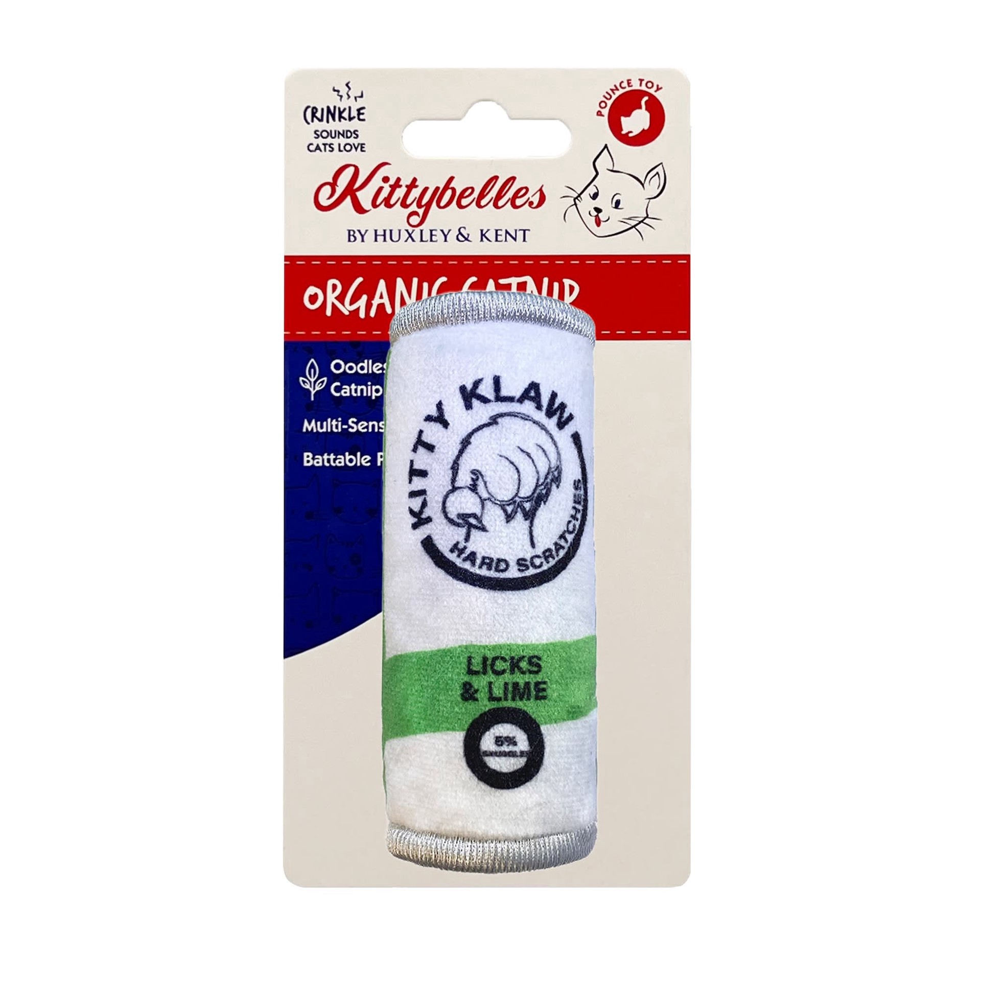 slide 1 of 1, Huxley & Kent Kitty Klaw Licks & Lime Plush Catnip Cat Toy, Small, 1 ct