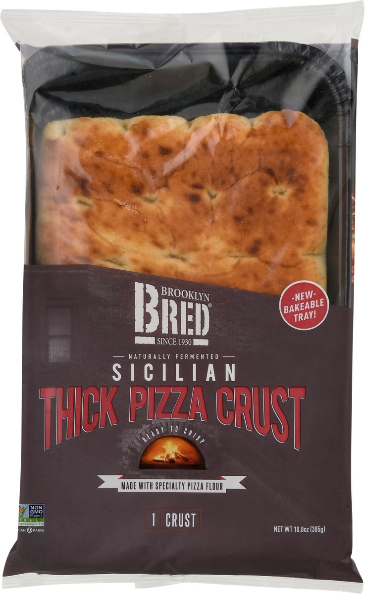 slide 4 of 9, Brooklyn Bread Brooklyn Bred Pizza Crust, Thick, Sicilian, 1 ct