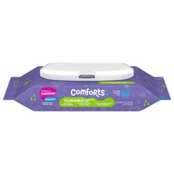 Kroger Comfort Fragrance-Free Flushable Toddler Wipes Flip-Top Pack