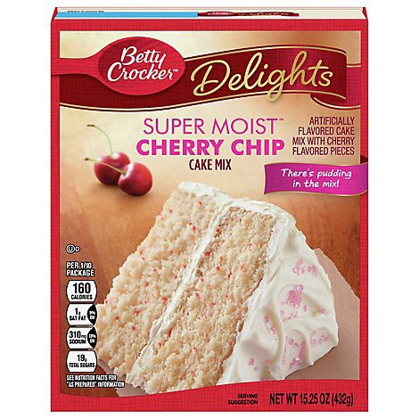 slide 1 of 10, Betty Crocker Delights Cake Mix Super Moist Cherry Chip - 15.25 Oz, 15.25 oz