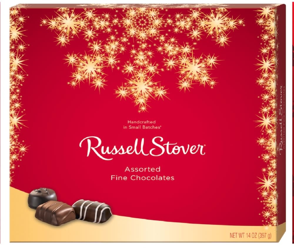 slide 1 of 1, Russell Stover Assorted Fine Chocolates Holiday Box, 14 oz