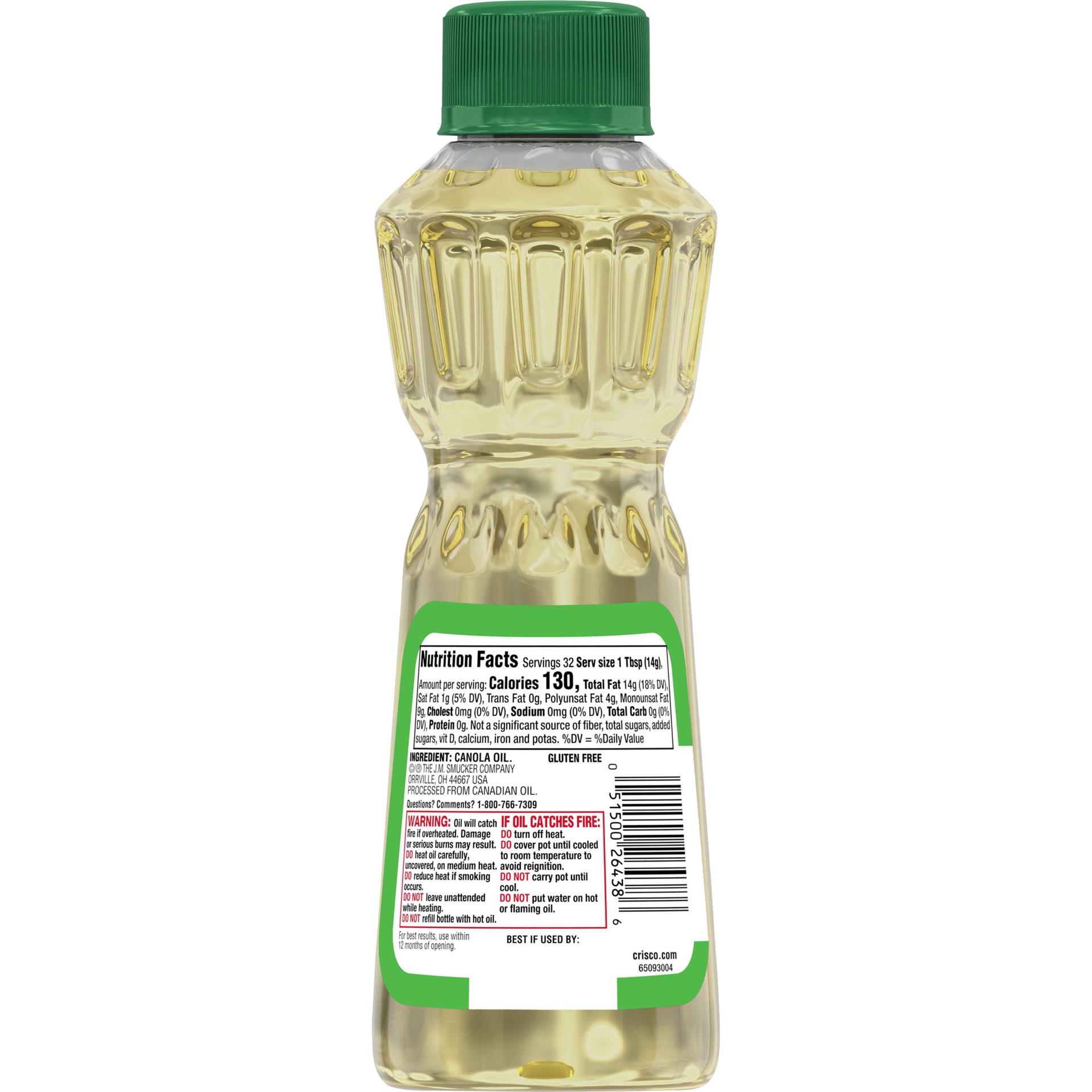 slide 2 of 5, Crisco Pure Canola Oil 16 fl oz, 16 fl oz