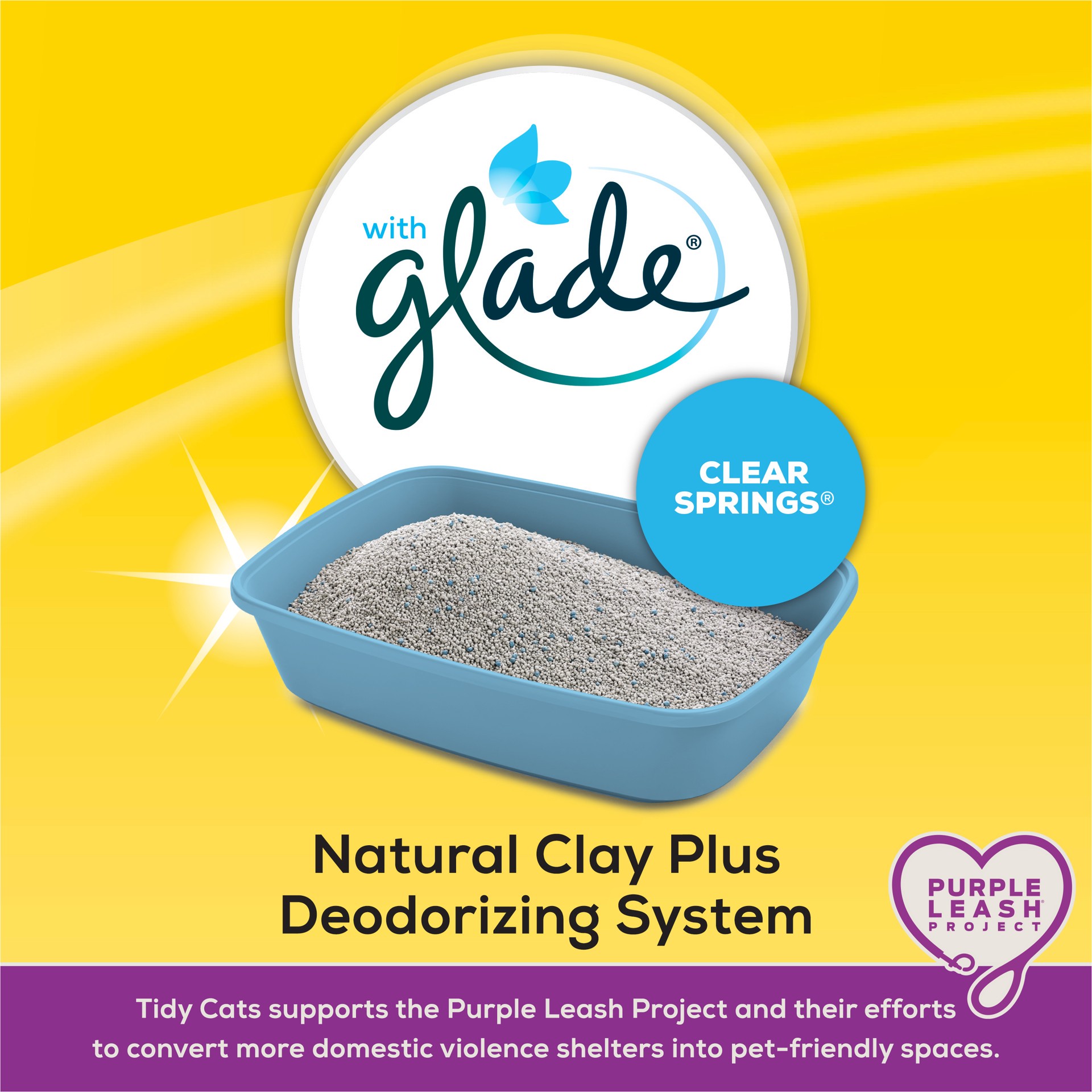 slide 2 of 4, Tidy Cats Purina Tidy Cats Clumping Cat Litter, Glade Clear Springs Multi Cat Litter, 14 lb