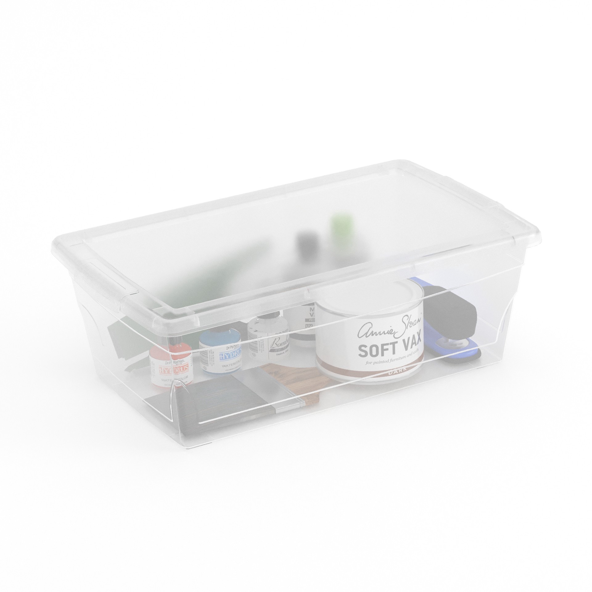 slide 2 of 5, 6.1qt. Clear Storage Cases With Snap-On Lids, 5ct. By Simply Tidy, 5 ct