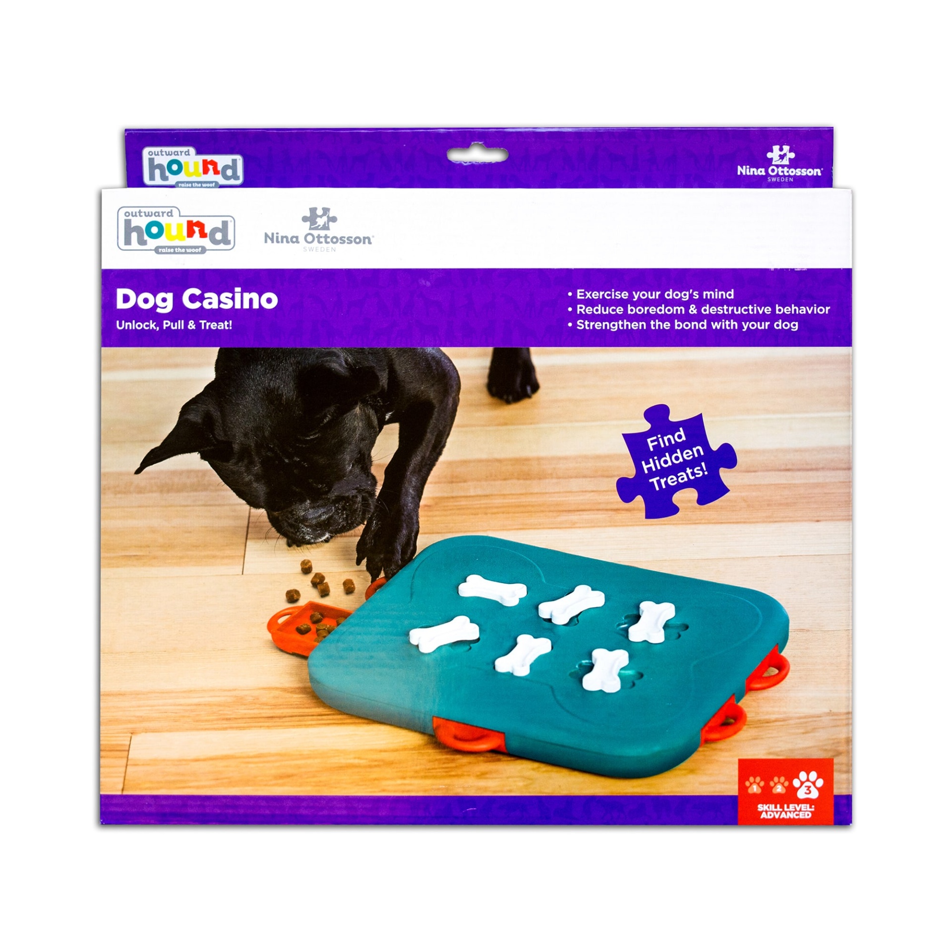 slide 1 of 1, Outward Hound Casino Puzzle Dog Toy, LG