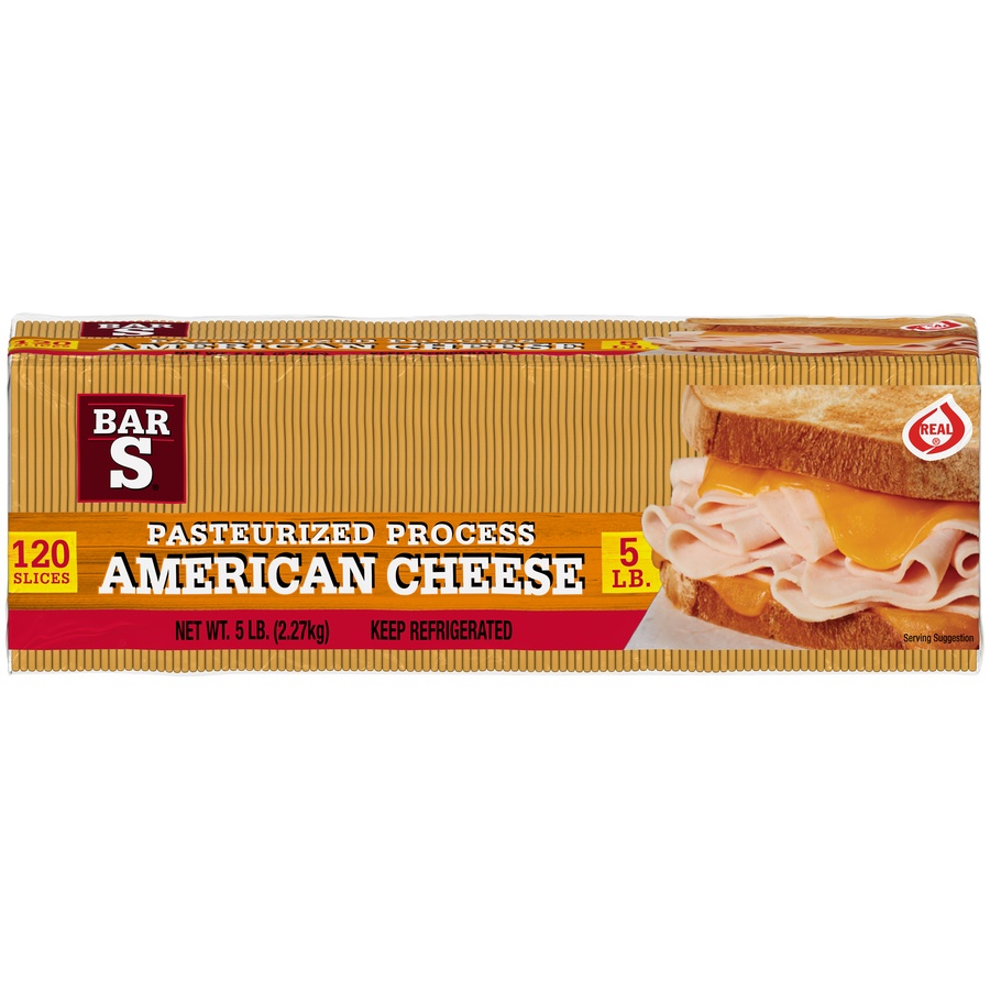 slide 1 of 8, Bar-S Amer Sli Cheese, 5 lb