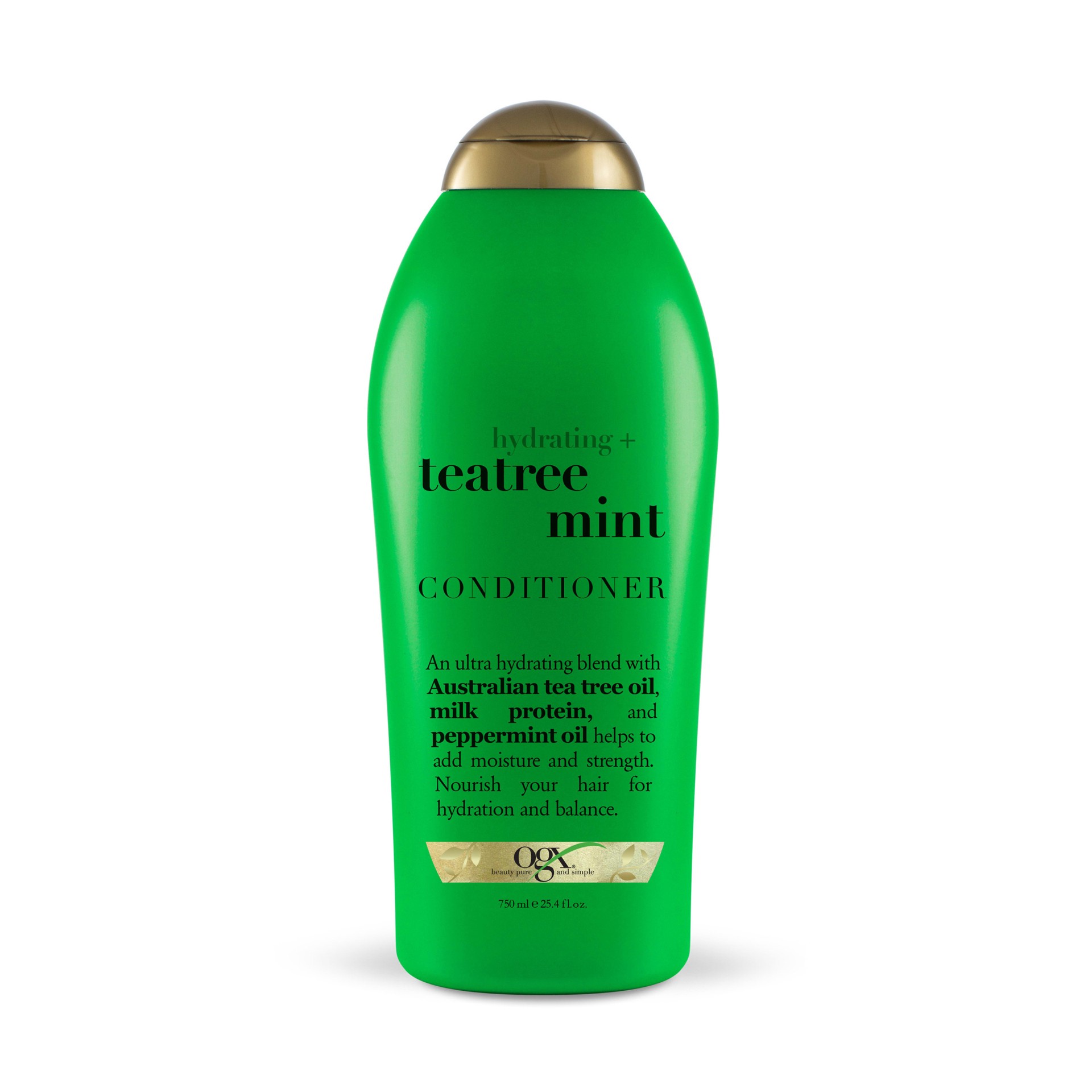 slide 1 of 1, OGX Hydrating + Tea Tree Mint Scalp Conditioner, 750 ml