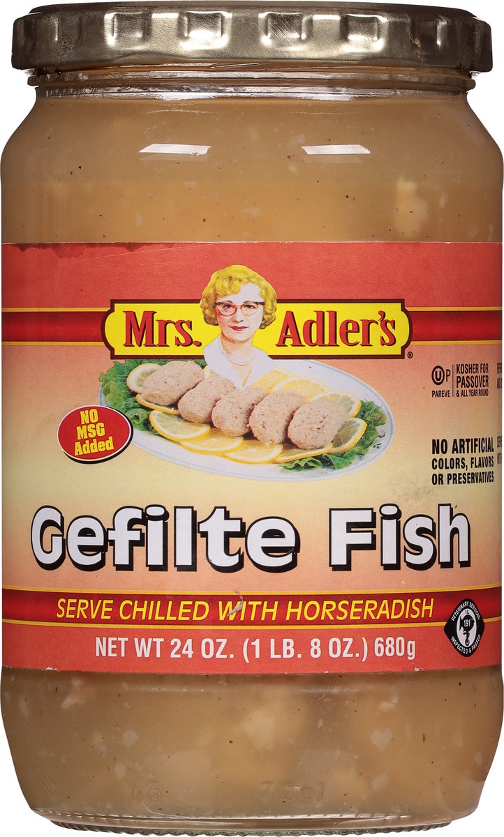 slide 7 of 9, Mrs. Adler's Adlers Regular Gefilte Fish, 24 oz