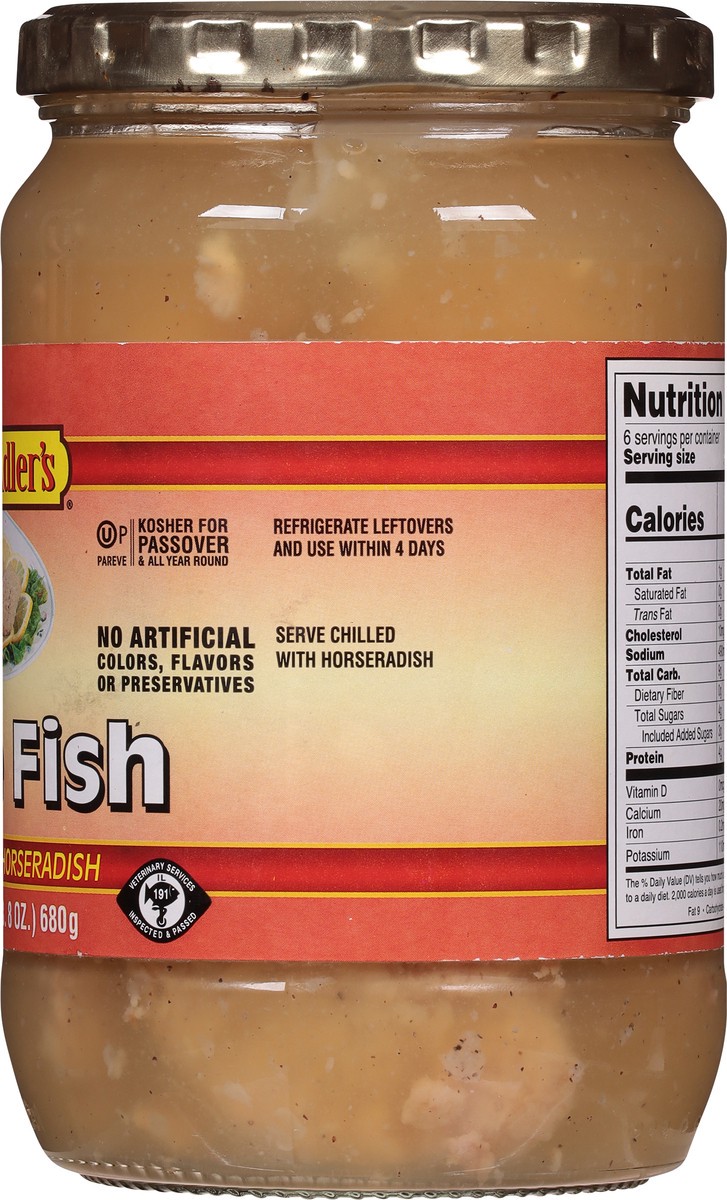 slide 3 of 9, Mrs. Adler's Adlers Regular Gefilte Fish, 24 oz