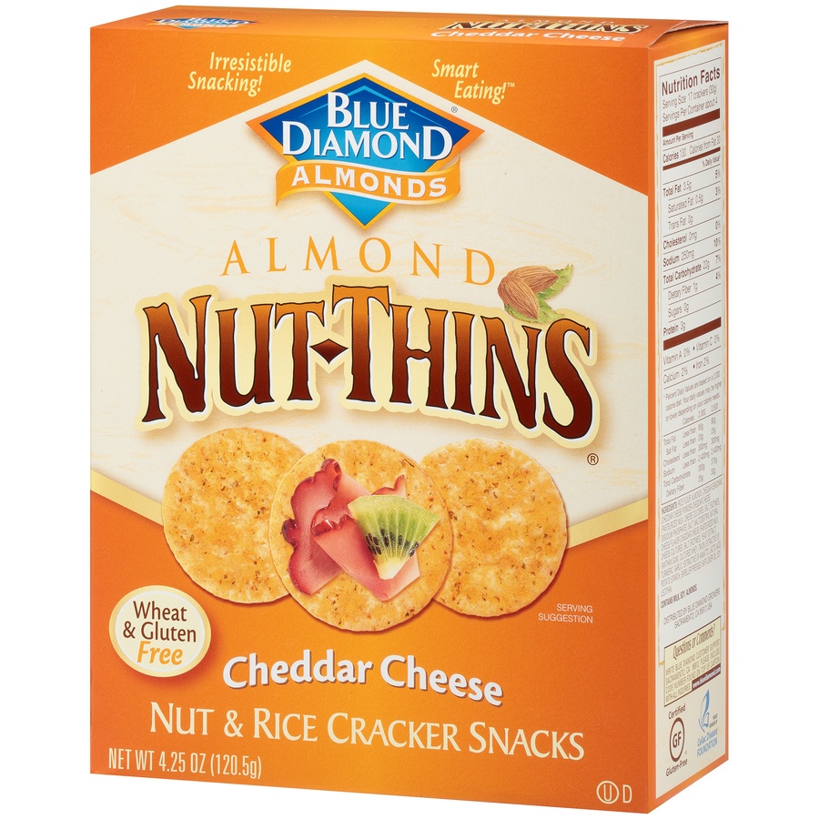 slide 3 of 8, Blue Diamond Nut Thins Cheddar Cheese, 4.25 oz
