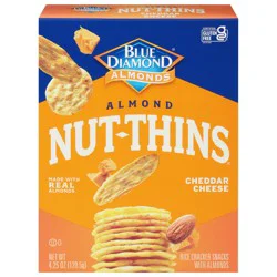 Blue Diamond Nut Thins Crackers, Cheddar Cheese, 4.25oz Box