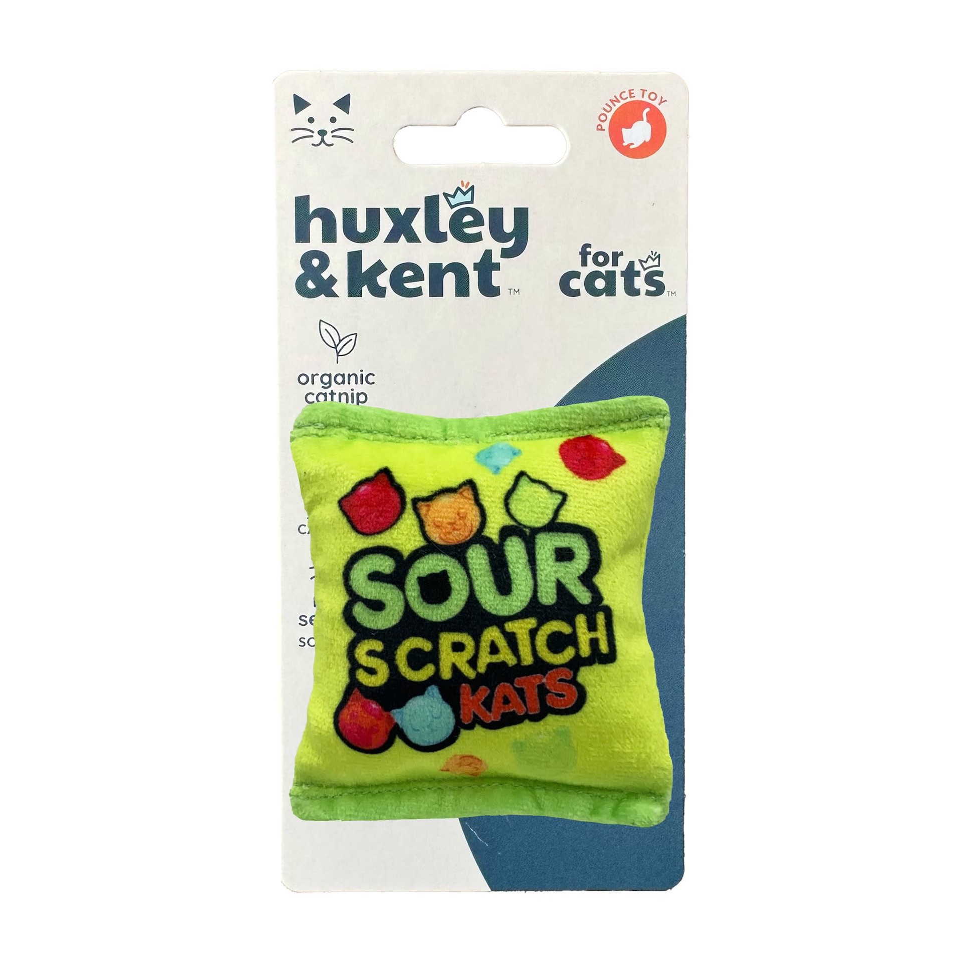 slide 1 of 1, Huxley & Kent Sour Scratch Kats Plush Catnip Cat Toy, Small, 1 ct