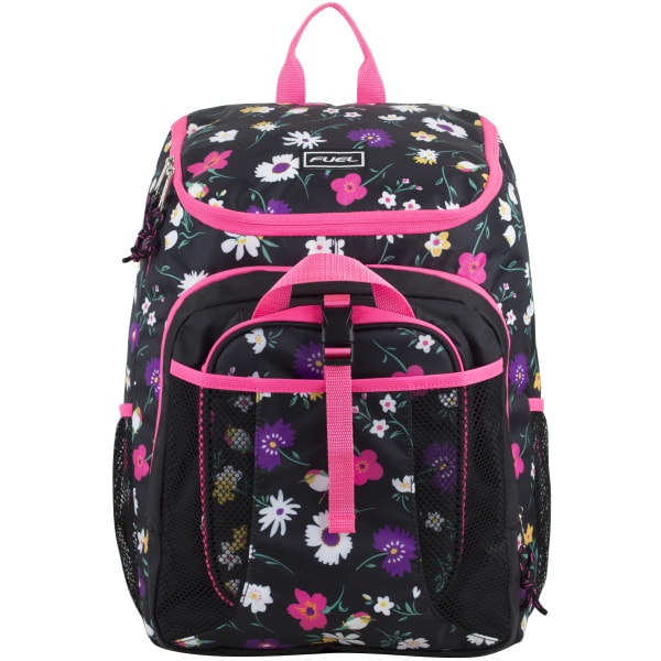 slide 3 of 3, Fuel Deluxe Top-Loading Backpack And Lunch Bag Set, Floral Bird, 1 ct